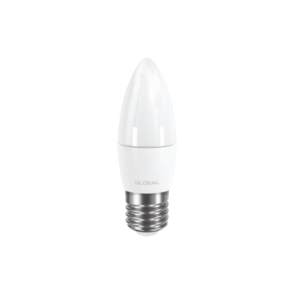 LED лампа Global C37 CL-F 5W яскраве світло E27 (1-GBL-132), Global, 1-GBL-132