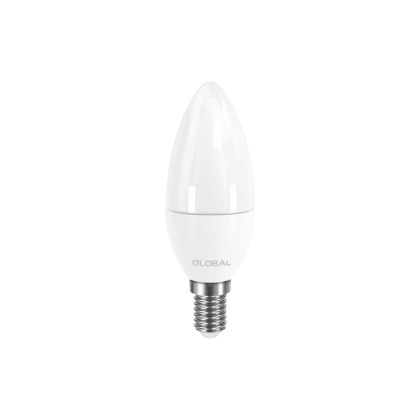 LED лампа GLOBAL C37 CL-F 5W яскраве світло E14 (1-GBL-134), Global, 1-GBL-134