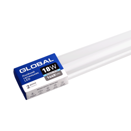 Лінійний світильник GLOBAL Batten Light 18W 5000K IP20, Global, 1-GBT-1850-AL