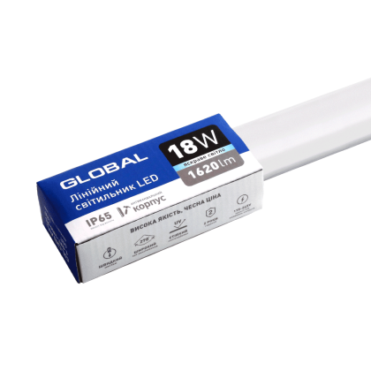 Лінійний світильник GLOBAL Batten Light 18W 5000K IP65, Global, 1-GBT-1850-PC