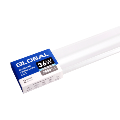 Лінійний світильник GLOBAL Batten Light 36W 5000K IP20, Global, 1-GBT-3650-AL