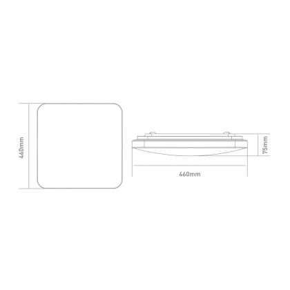 Функціональний настінно-стельовий світильник GLOBAL Functional Light 72W 3000-6500K 02-S, Global, 1-GFN-72TW-02-S