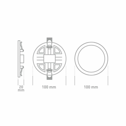 LED-світильник точковий врізний GLOBAL SP adjustable 6W, 3000K (коло), Global, 1-GSP-01-0630-C