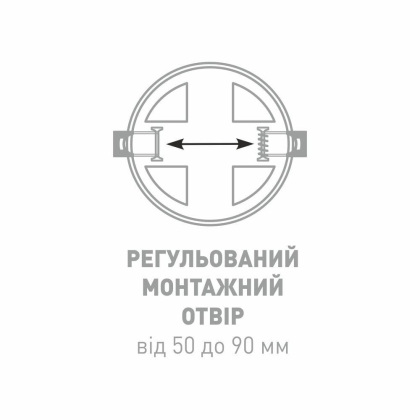 LED-світильник точковий врізний GLOBAL SP adjustable 6W, 4100K (коло), Global, 1-GSP-01-0641-C