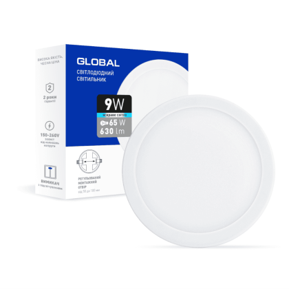 LED-світильник точковий врізний GLOBAL SP adjustable 9W, 4100K (коло), Global, 1-GSP-01-0941-C