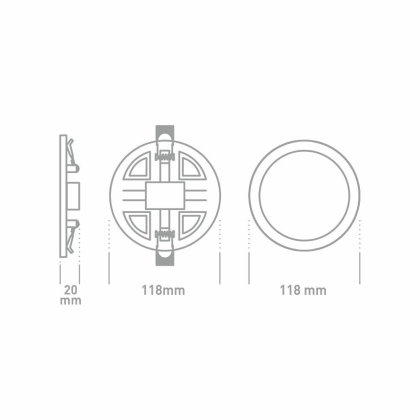 LED-світильник точковий врізний GLOBAL SP adjustable 9W, 4100K (коло), Global, 1-GSP-01-0941-C