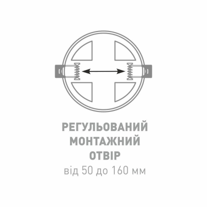 LED-світильник точковий врізний GLOBAL SP adjustable 14W, 4100K (коло), Global, 1-GSP-01-1441-C