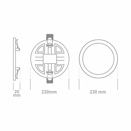 LED-світильник точковий врізний GLOBAL SP adjustable 18W, 4100K (коло), Global, 1-GSP-01-1841-C