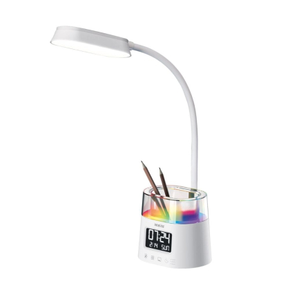 Світлодіодна настільна лампа Intelite Desk Lamp 10W WH RGB Pen holder Calendar, Intelite, 1-IDL-10W-RGBPen