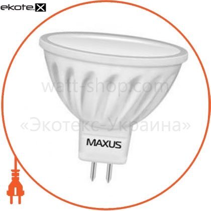 Maxus 1-LED-231 led лампа mr16 4.5w 3000k 220v gu5.3 cr (new) maxus