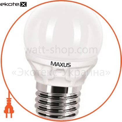 Maxus 1-LED-253 led лампа 4w теплый свет g45 е27 220v (1-led-253)