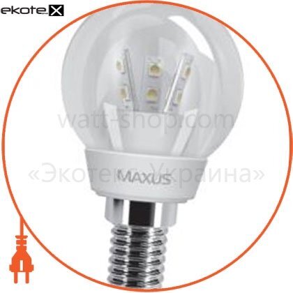 Maxus 1-LED-259 led лампа 3w теплый свет g45 е14 220v (1-led-259)