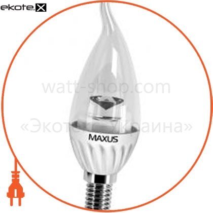 Maxus 1-LED-281 led лампа 4w теплый свет c37 е14 220v (1-led-281)