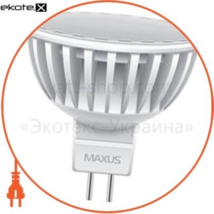 Maxus 1-LED-295 led лампа 4w теплый свет mr16 gu5.3 220v (1-led-295)