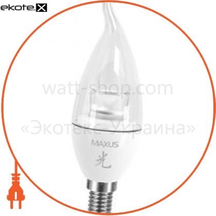 Maxus 1-LED-331 led лампа 4w теплый свет c37 е14 220v (1-led-331)