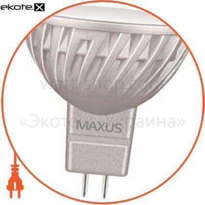 Maxus 1-LED-344 led лампа 4w яркий свет mr16 gu5.3 12v (1-led-344)