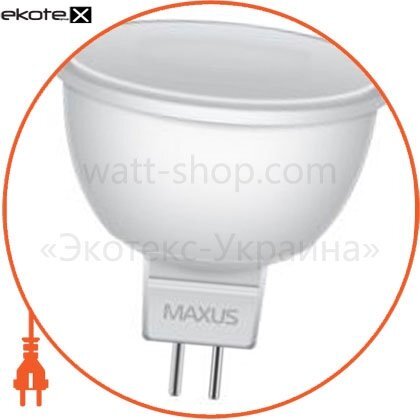 Maxus 1-LED-373 led лампа 5.5w теплый свет mr16 gu5.3 220v (1-led-373)