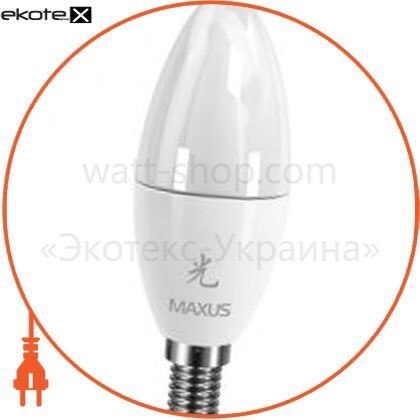 LED лампа MAXUS 6W яскраве світло C37 Е14 (1-LED-424), Maxus, 1-LED-424