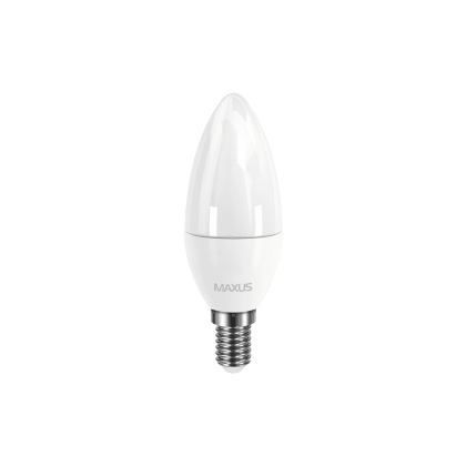 LED лампа MAXUS C37 CL-F 4W яскраве світло E14 (1-LED-5312), Maxus, 1-LED-5312