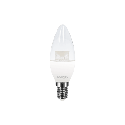 LED лампа Maxus C37 CL-C 4W тепле світло E14 (1-LED-5313), Maxus, 1-LED-5313