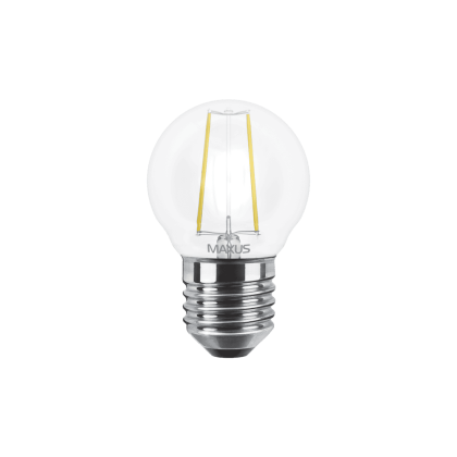Лампа світлодіодна філаментна MAXUS G45 4W яскраве світло E27 (1-LED-546-01), Maxus, 1-LED-546-01