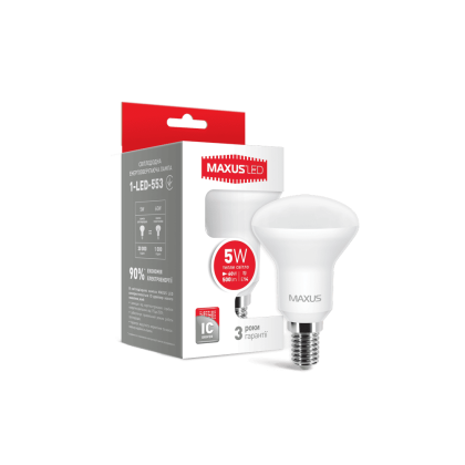 LED лампа Maxus R50 5W тепле світло E14 (1-LED-553), Maxus, 1-LED-553