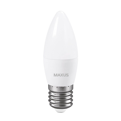 Лампа світлодіодна C37 5W 4100K 220V E27, Maxus, 1-LED-738