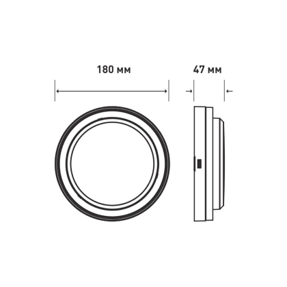Накладний настінно-стельовий світлодіодний світильник MAXUS MBH 15W 3CCT IP65 WH Circle, Maxus, 1-MBH-15W-WHC
