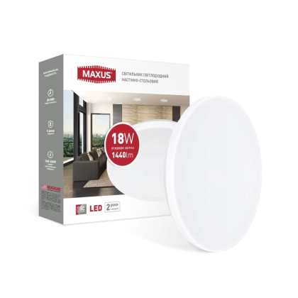 Світильник світлодіодний настінно-стельовий Maxus Ceiling light 18W 4100K C (коло), Maxus, 1-MCL-1841-01-C