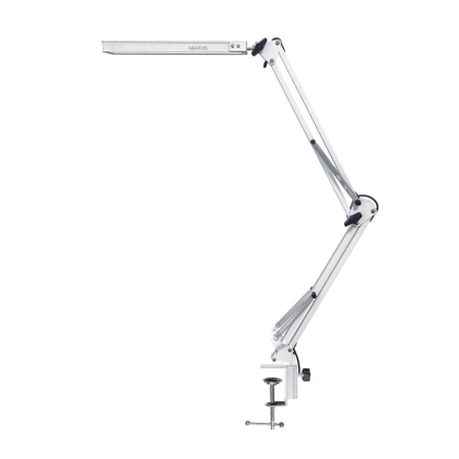 Світлодіодна настільна лампа на струбцині MAXUS Desk Lamp 10W 3CCT Metal CLIP WH, Maxus, 1-MDL-10W-MCLW