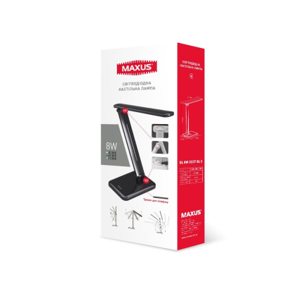 Лампа настільна MAXUS DL 8W 3CCT BL S, Maxus, 1-MDL-8W-BL