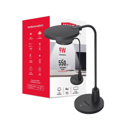 Настільна світлодіодна лампа MAXUS DL 9W 5000K BL Phone holder, Maxus, 1-MDL-9W-BL
