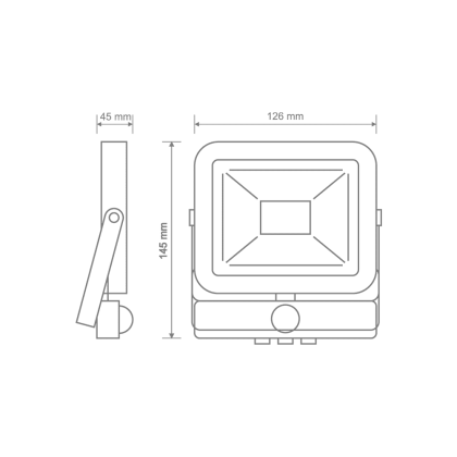 LED-прожектор з датчиком руху MAXUS FL-01 10W, 5000K sensor, Maxus, 1-MFL-01-1050s