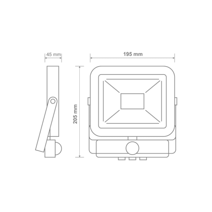 LED-прожектор з датчиком руху MAXUS FL-01 30W, 5000K sensor, Maxus, 1-MFL-01-3050s