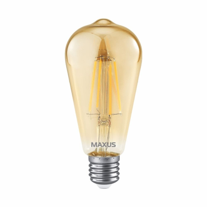 Лампа світлодіодна ST64 FM 7W 2700K 220V E27 Golden, Maxus, 1-MFM-7064