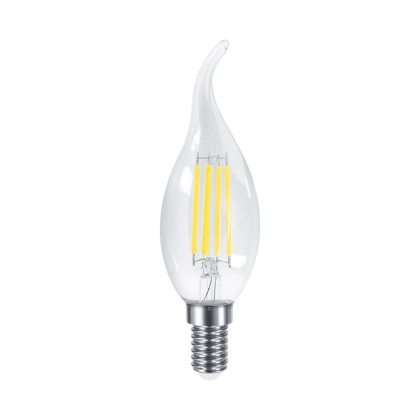 Лампа світлодіодна C37 FM-T 6W 4100K 220V E14 Clear, Maxus, 1-MFM-737