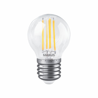 Лампа світлодіодна G45 FM 7W 2700K 220V E27 Clear, Maxus, 1-MFM-743