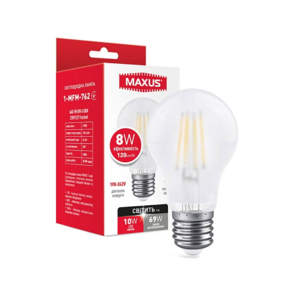 Лампа світлодіодна A60 FM 8W 4100K 220V E27 Frosted, Maxus, 1-MFM-762