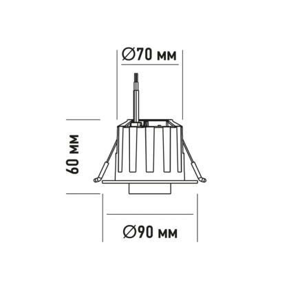 Світлодіодний світильник точковий врізний поворотний Maxus Recessed Track Downlight 6W 3CCT White, Maxus, 1-MRD-6W-WHC