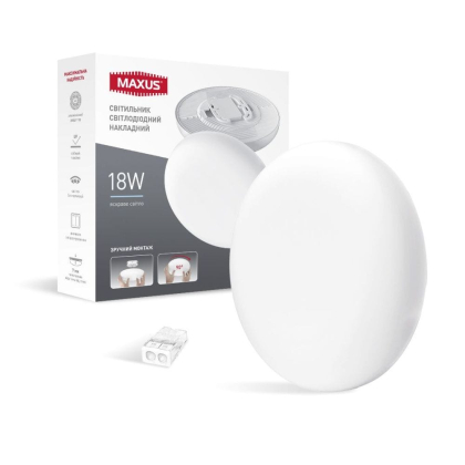Світильник світлодіодний MAXUS SP Surface 18W 4100K Circle, Maxus, 1-MSP-1841-CS