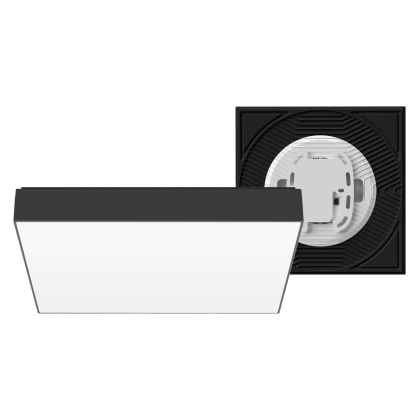 Накладний настінно-стельовий світлодіодний світильник 1-MSP-3641-SSB MAXUS SP Ceiling 36W 4100K Square Slim Black, Maxus, 1-MSP-3641-SSB