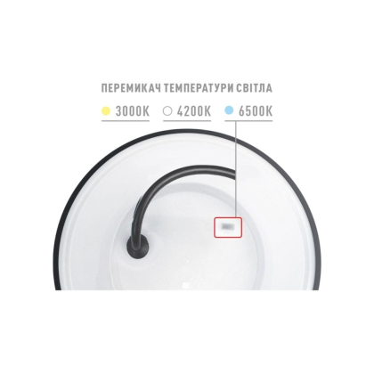Фасадний світлодіодний світильник MAXUS MWL 9W 3CCT IP65 BL Circle, Maxus, 1-MWL-9W-BLC