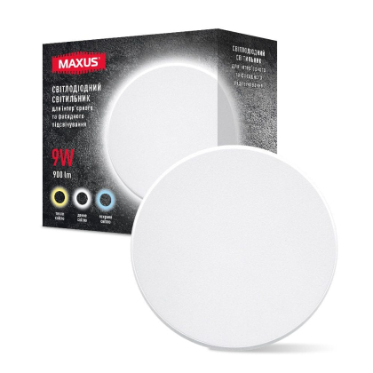Фасадний світлодіодний світильник MAXUS MWL 9W 3CCT IP65 WH Circle, Maxus, 1-MWL-9W-WHC