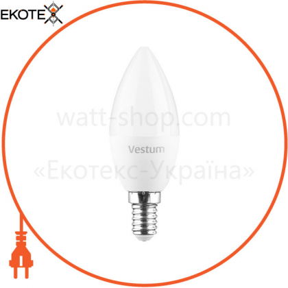 Лампа LED Vestum C37  6W 4100K 220V E14