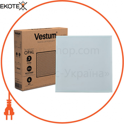 Панель світлодіодна LED Vestum OPAL 40W 600x600 6000K 220V  (2 шт)