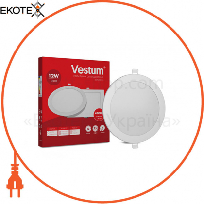 Светильник LED врезной круглый Vestum 12W 4000K 220V