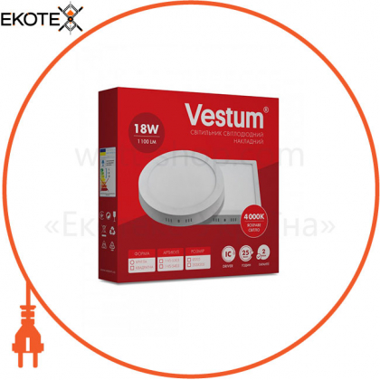 Світильник LED накладний квадратний Vestum 18W 4000K 220V