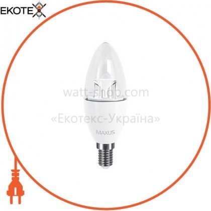 Maxus 1-LED-532 лампа светодиодная c37 cl-c 6w 4100k 220v e14