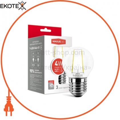 Maxus 1-LED-546-01 лампа светодиодная g45 fm 4w 4100k 220v e27