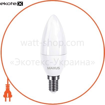 Maxus 1-LED-735 лампа светодиодная c37 8w 3000k 220v e14